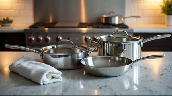 Pack poêles inox : une batterie pour des cuissons parfaites